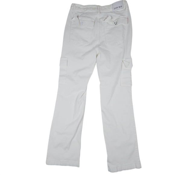 Judy Blue White Cargo Pants High Rise Straight Leg Utility‎ Womens 13/31 White - Picture 3 of 13